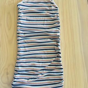 kidpik Striped Ribbed Tank Dress in Blue, Orange, Purple, Navy